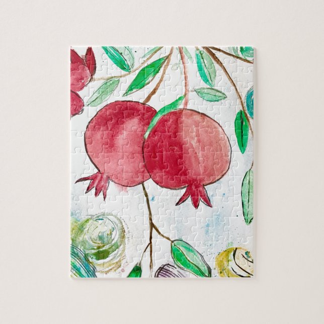Quebra-cabeça Pomegranato pintura romã Arte de parede (Vertical)
