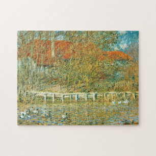 Quebra-cabeça Pond com Patos no outono Monet de Belas Artes