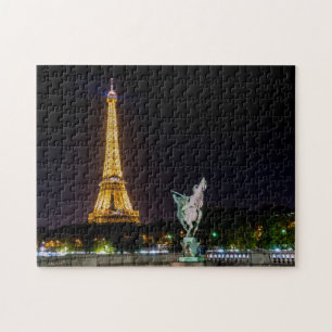 Quebra-cabeça Pont de Bir-Hakeim à noite - Paris, França