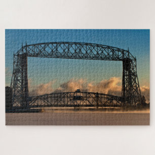 Quebra-cabeça Ponte aérea levante Duluth Minnesota com Sea Smoke