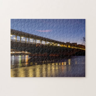 Quebra-cabeça Ponte Bir-Hakeim na alvorada do inverno - Paris
