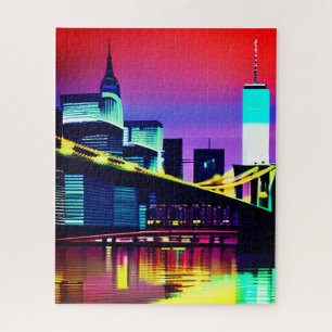 Quebra-cabeça Ponte Brooklyn à noite