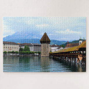 Quebra-cabeça Ponte Chapel - Monte Pilatus - Suiça Luzern