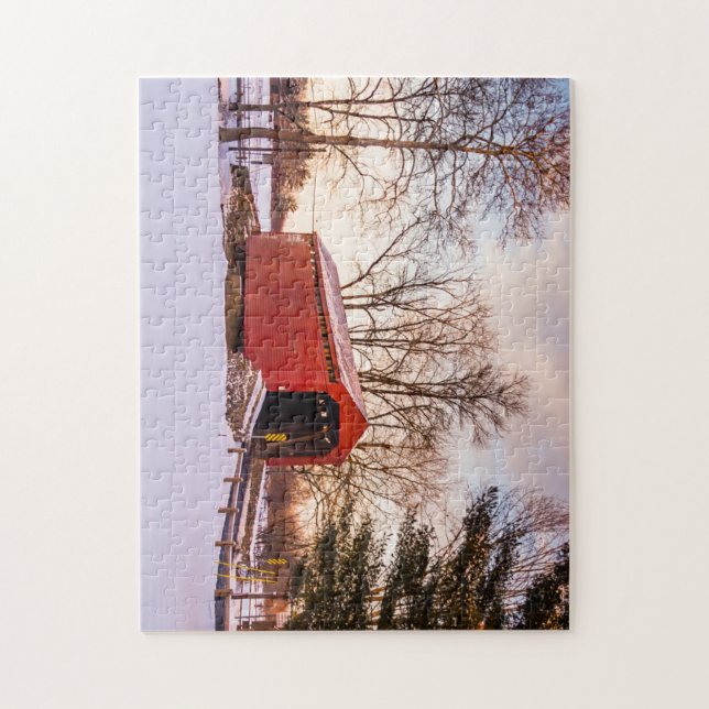 Quebra-cabeça Ponte coberta no condado de Frederick Maryland (Vertical)