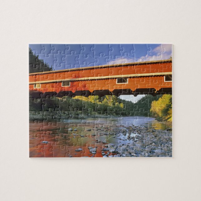 Quebra-cabeça Ponte Coberta Office a mais longa em Oregon com 2 (Horizontal)