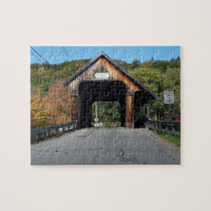 Quebra-cabeça Ponte coberta pelo rio Squam em New Hampshire Queb