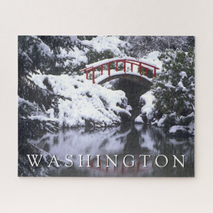 Quebra-cabeça Ponte da Lua e Lagoa no Inverno   Seattle, Washing