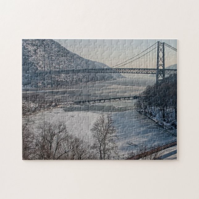 Quebra-cabeça Ponte da montanha do urso (Horizontal)