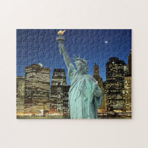 Quebra-cabeça Ponte de Brooklyn e a estátua da liberdade