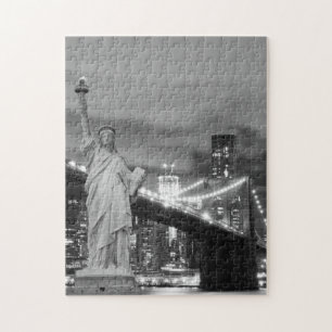 Quebra-cabeça Ponte de Brooklyn e a estátua da liberdade