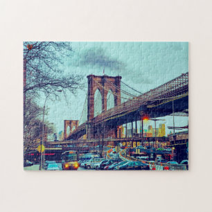 Quebra-cabeça Ponte de Brooklyn Nova York.