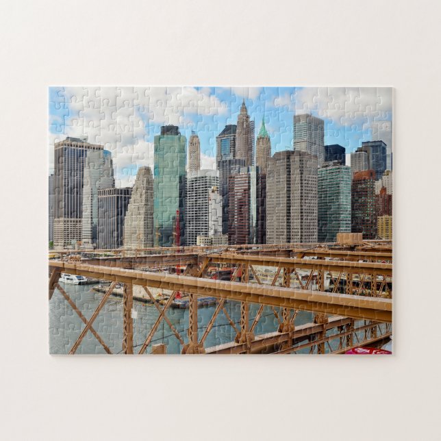 Quebra-cabeça Ponte de Brooklyn Nova York. (Horizontal)
