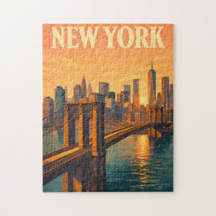 Quebra-cabeça Ponte de Brooklyn NYC Viagem Nova York Quebra-cabe