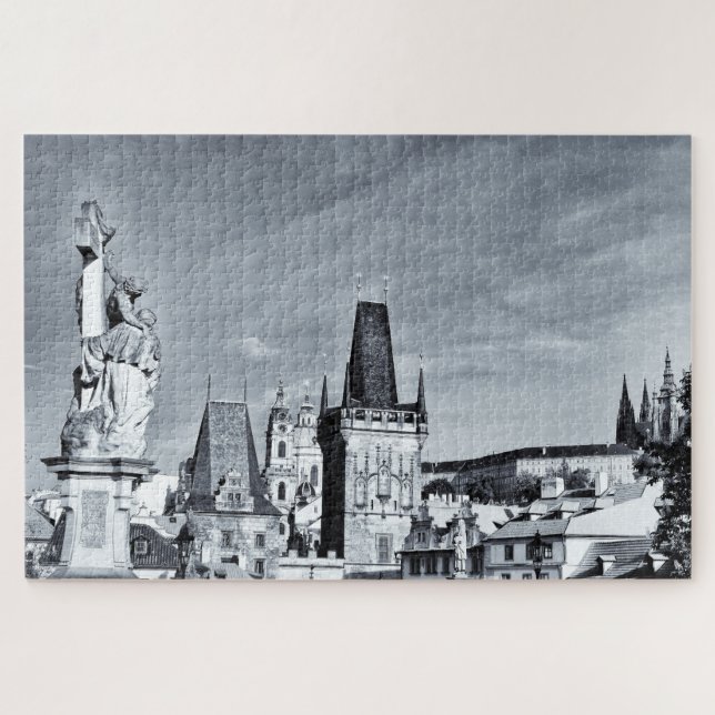 Quebra-cabeça Ponte de Praga & Charles, Castelo de Hradcany/vint (Horizontal)