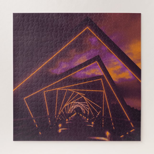 Quebra-cabeça ponte de trilha alta (Vertical)