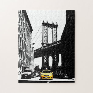 Quebra-cabeça Ponte do Brooklyn, Nova Iorque de Táxi Amarelo