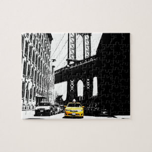 Quebra-cabeça Ponte do Brooklyn Nova Iorque Nyc Yellow Taxi