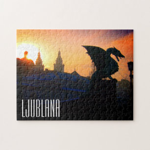Quebra-cabeça ponte dragão ljubljana slovenia