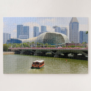 Quebra-cabeça Ponte e barco Esplanade, Singapura