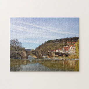 Quebra-cabeça Ponte Histórica, Hannoversch-Münden, Alemanha
