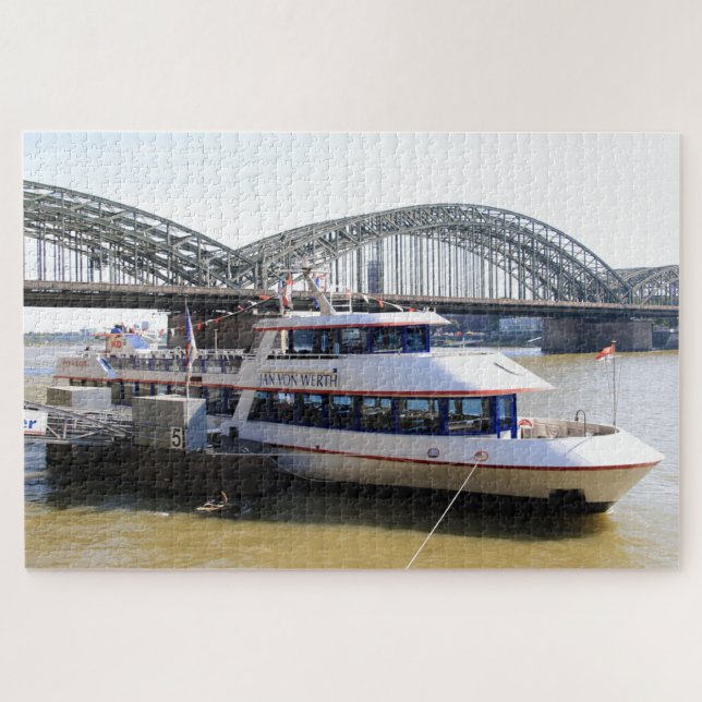 Quebra-cabeça Ponte Hohenzollern, Rio Reno, Alemanha (Horizontal)