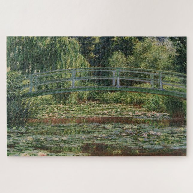 Quebra-cabeça Ponte Japonesa e Lago de Nenúfares de Claude Monet (Horizontal)