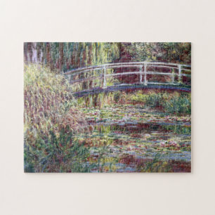 Quebra-cabeça Ponte Japonesa Sinfonia em Rosa Monet Fine Art