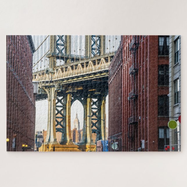 Quebra-cabeça Ponte Manhattan no Sunset (Horizontal)