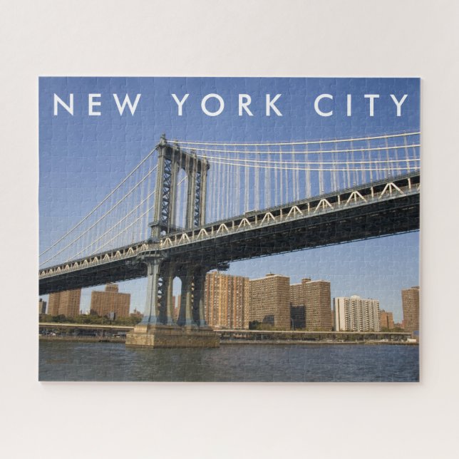 Quebra-cabeça Ponte Manhattan o rio East | Cidade de Nova York (Horizontal)