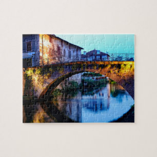 Quebra-cabeça Ponte medieval em Santo-Jean-Pied-de-Port