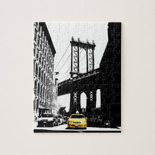 Quebra-cabeça Ponte Nova Iorque Nyc Yellow Taxi Brooklyn
