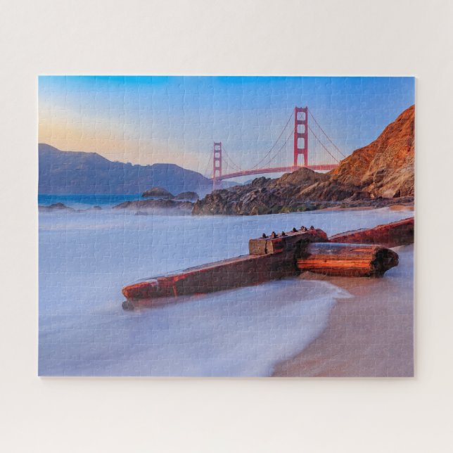 Quebra-cabeça Ponte ouro-Portão em São Francisco, Baker Beach (Horizontal)