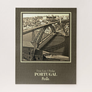 Quebra-cabeça Ponte Porto sobre o rio Douro, Portugal, sepia