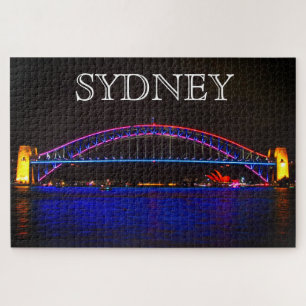 Quebra-cabeça ponte portuária de sydney vivid