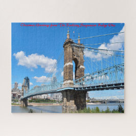Quebra-cabeça Ponte Roebling Ohio. Saudações de Natal