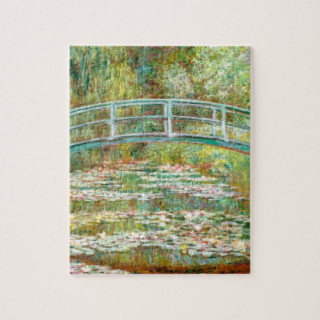 Quebra-cabeça Ponte sobre um lixão de água por Claude Monet (Vertical)