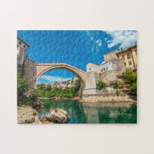Quebra-cabeça Ponte Stari Mais Ponte do País na Bósnia Landsc