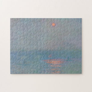 Quebra-cabeça Ponte Waterloo Efeito da Luz Solar no Fog Monet