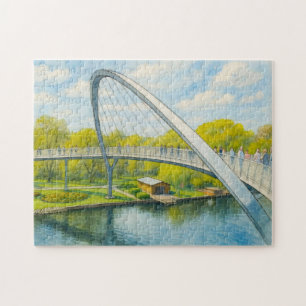Quebra-cabeça Ponte Weinberg rathenow aquarell havelland