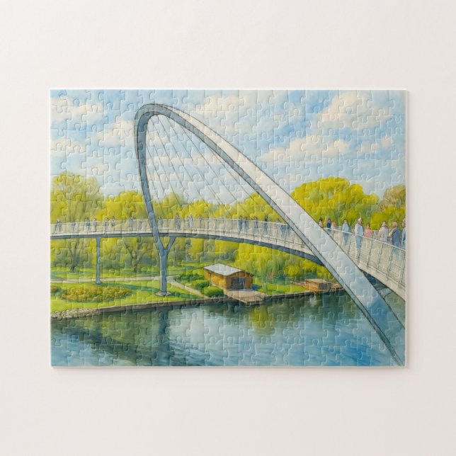 Quebra-cabeça Ponte Weinberg rathenow aquarell havelland (Horizontal)