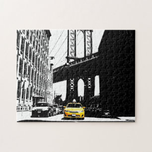 Quebra-cabeça Ponte Yellow Taxi Nyc Nova Iorque Brooklyn