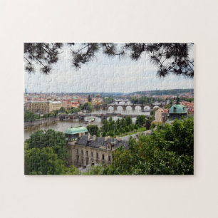 Quebra-cabeça Pontes de Praga e Rio Vltava/Tchecia