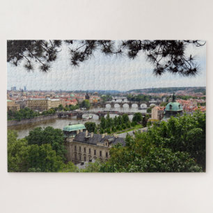 Quebra-cabeça Pontes de Praga e Rio Vltava/Tchecia