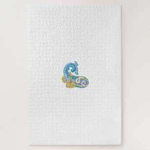 Quebra-cabeça Ponto, Sherpa Blue, Ouro Design
