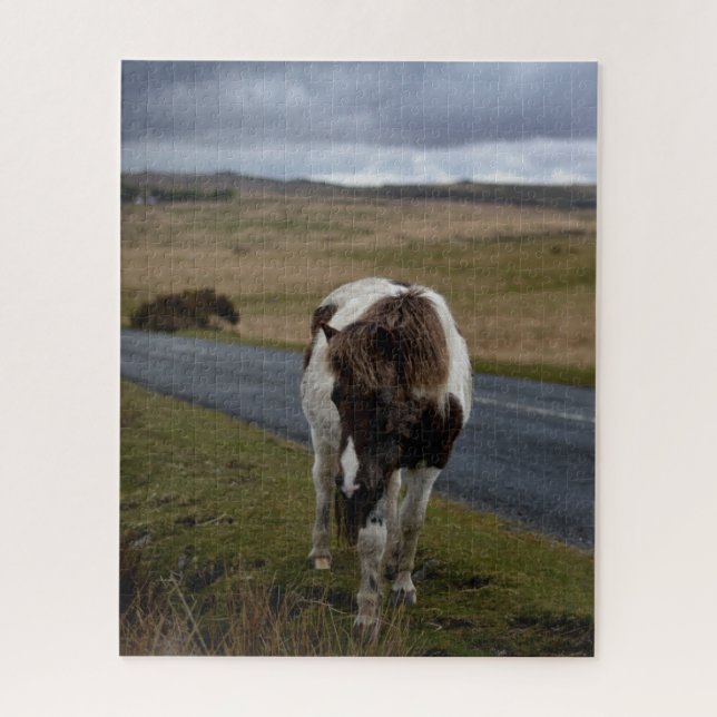 Quebra-cabeça Pony on Road in Dartmoor National Park (Vertical)