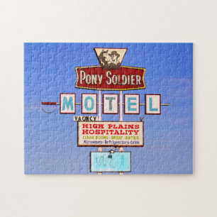 Quebra-cabeça Pony Soldier Motel Sinal, Rota 66, Tucumcari, N.M.
