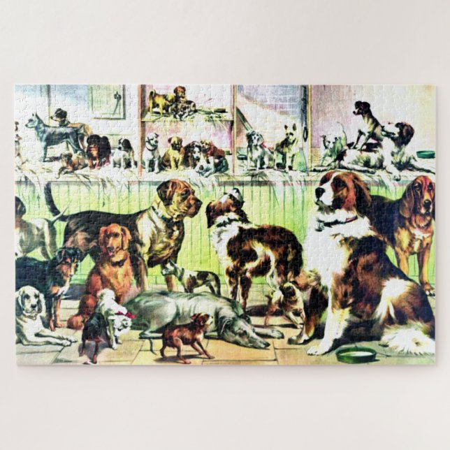Quebra-cabeça "Pooch Parlor" (Horizontal)