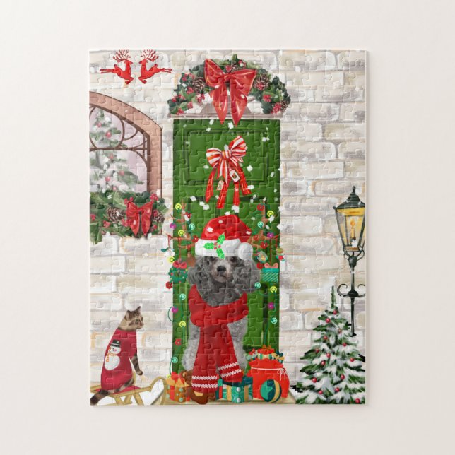 Quebra-cabeça Poodle Christmas (Vertical)