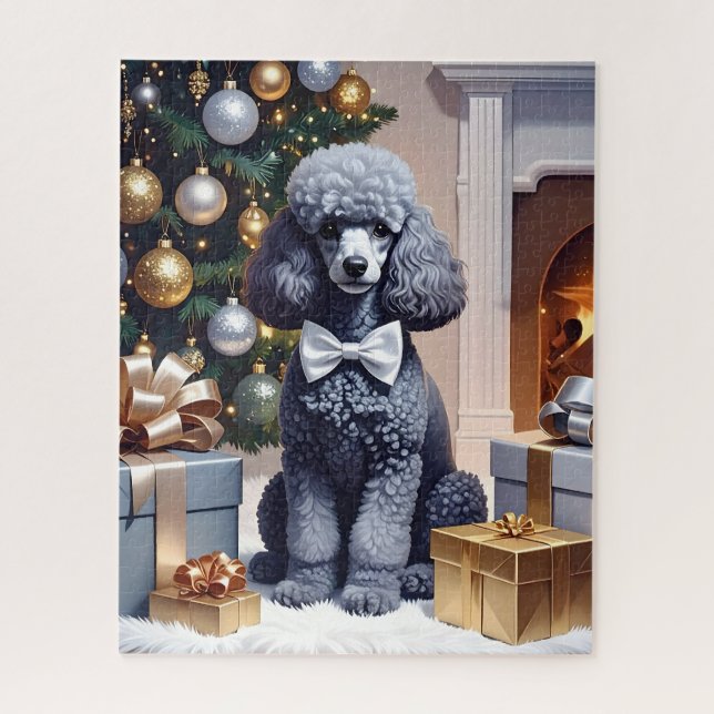 Quebra-cabeça Poodle Christmas (Vertical)