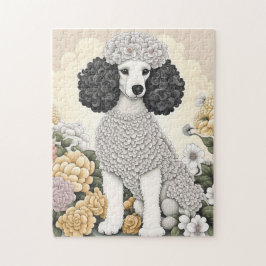 Quebra-cabeça Poodle in Whimsical Flowers
